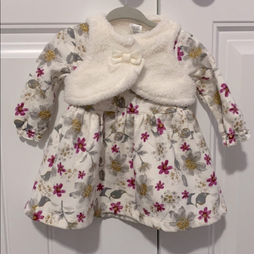 2/$25 Carter’s Baby Girl Dress w Long Sleeve Vest - 6 months